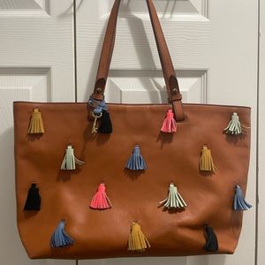 Fossil colorful tassel bag